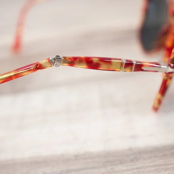 Persol 714 Sunglasses Tortoise Havana Red Folding - Picture 5 of 6